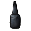 the Sling Backpack in Eclipse Black Evoluzione leather