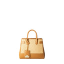 MELINE' HANDBAG IN RAFFIA AND SETA LEATHER