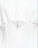 Dolce & Gabbana White Corset Stretch Cotton Top T-shirt