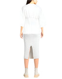 Dolce & Gabbana White Corset Stretch Cotton Top T-shirt