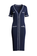CANDELOTTO BLU/WHT DRESS