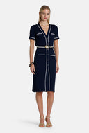 CANDELOTTO BLU/WHT DRESS