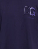Dolce & Gabbana Navy Blue DG Logo Cotton Crew Neck T-shirt