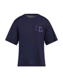 Dolce & Gabbana Navy Blue DG Logo Cotton Crew Neck T-shirt