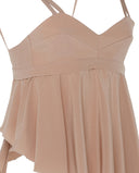 VICTORIA BECKHAM BRA DETAIL RUFFLE CAMI TAUPE
