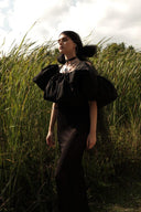 ATELIER HEKAYAT AIR BALLOON DRESS, COLOR BLACK