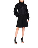 Dolce & Gabbana Black Nylon Full Zip Bustier Corset Jacket