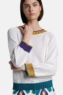COLONNINA WHT/BLU/YLW PULLOVER