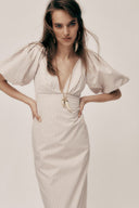 PANDOLCE BEIG WHT DRESS