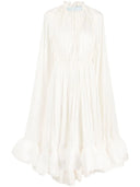 LONG RUFFLE DRESS Off White