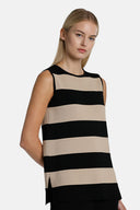 CANTILENA BLK BEIG TOP