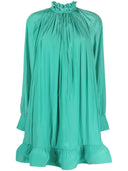 LONG SLEEVE SHORT DRESS WITH RUFFLES WATERMELON