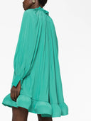 LONG SLEEVE SHORT DRESS WITH RUFFLES WATERMELON
