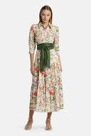 PALMO FLR PATTERN/GRN DRESS