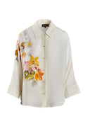 BREMBATE OFF WHT/FLWR BLOUSE