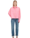 OVERSIZED MENS SHIRT FLAMINGO PINK