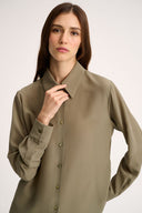 LIMONAIA  A BLOUSE SHIRT        VERDE OLIVA1772