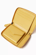 MINI ZIP WALLET IN MOSAICO SAFFRON