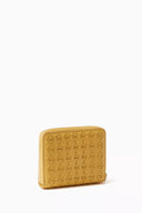 MINI ZIP WALLET IN MOSAICO SAFFRON