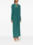 LONG SLEEVE DRAPED LONG DRESS-DRAGON