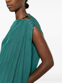 SLEEVELESS DRAPED KNEE DRESS-DRAGON