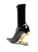 MORSO VINIL ANKLE BOOTS BLACK GOLD