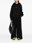 UNISEX EMBROIDERED OVERSIZED HOODIE-BLACK