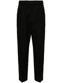 TAPERED ELASTICATED TROUSERS-BLACK