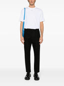 TAPERED ELASTICATED TROUSERS-BLACK