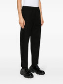 TAPERED ELASTICATED TROUSERS-BLACK