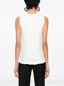 SLEEVLESS PLEATED TOP-OFF WHITE