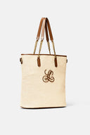 IDENTITA OFF WHT/BRWN BAG