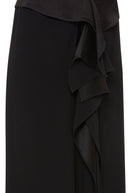 AZ MOLLY MOLLY RUF CREPE SKIRT BLACK