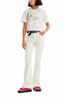 Desigual White Cotton Women Top