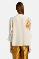 BREMBATE OFF WHT/FLWR BLOUSE
