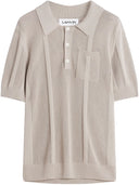 LANVIN STRIPED POLO BEIGE