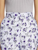 PRINTED WIDE-LEG TROUSERS CHAMBRAY