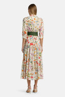 PALMO FLR PATTERN/GRN DRESS