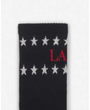 SOCKS LOGO LANVIN AND STARS BLACK RED