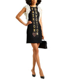 Dolce & Gabbana Black Fashion Devotion Embellish Mini Dress