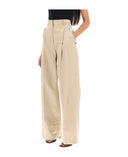 WIDE LEG HIGH WAIST PANT BEIGE
