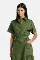 PAPIANO MILITRYGRN DRESS