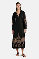 COLOGNOLA BLKTOBACC LONG DRESS
