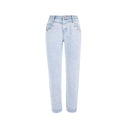 Yes Zee Blue Cotton Women High-Waisted Jean