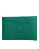 Dolce & Gabbana Green Leather Handbag Clutch Mini Purse Pouch Tablet Case