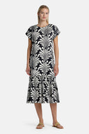 PASSITO BLK OFF WHT LONG DRESS