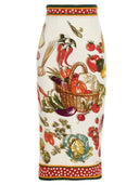 Dolce & Gabbana Multicolor High Waist Pencil Cut Midi Skirt