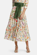 PALMO FLR PATTERN/GRN DRESS