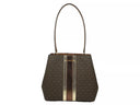 Michael Kors Medium Pratt Bucket Shoulder Bag Purse Brown