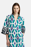 PRUDENZA BLK PURPL DRESS